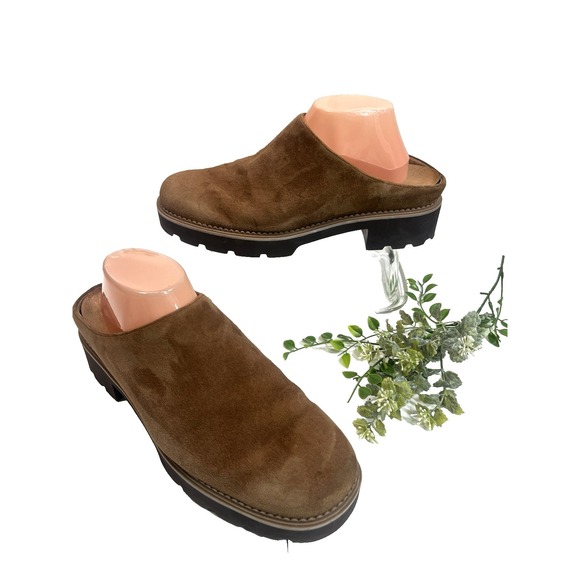 Vionic Shoes - Vionic Fairfax Clog Mule Size 11 US Brown Suede Lug Sole Slip On